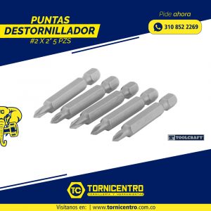 PUNTAS DESTORNILLADOR #2 X 2″ 5 PZS