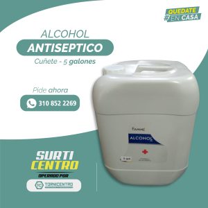 ALCOHOL ANTISEPTICO 70% Cuñete (5 Galones)