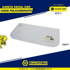 CARETA FACIAL CON VISOR POLICARBONATO